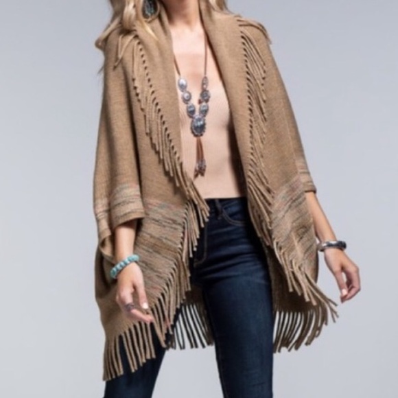 Ruggine Boho Cardigan with Fringe - Picture 3 of 8